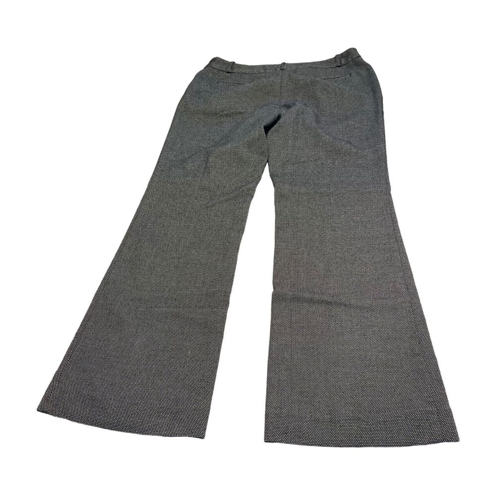 Worthington Dress Pants Women's 12 Gray Polka Dot Modern Fit Mid-Rise Wide-Leg - Picture 2 of 8
